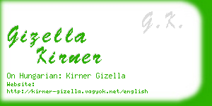 gizella kirner business card